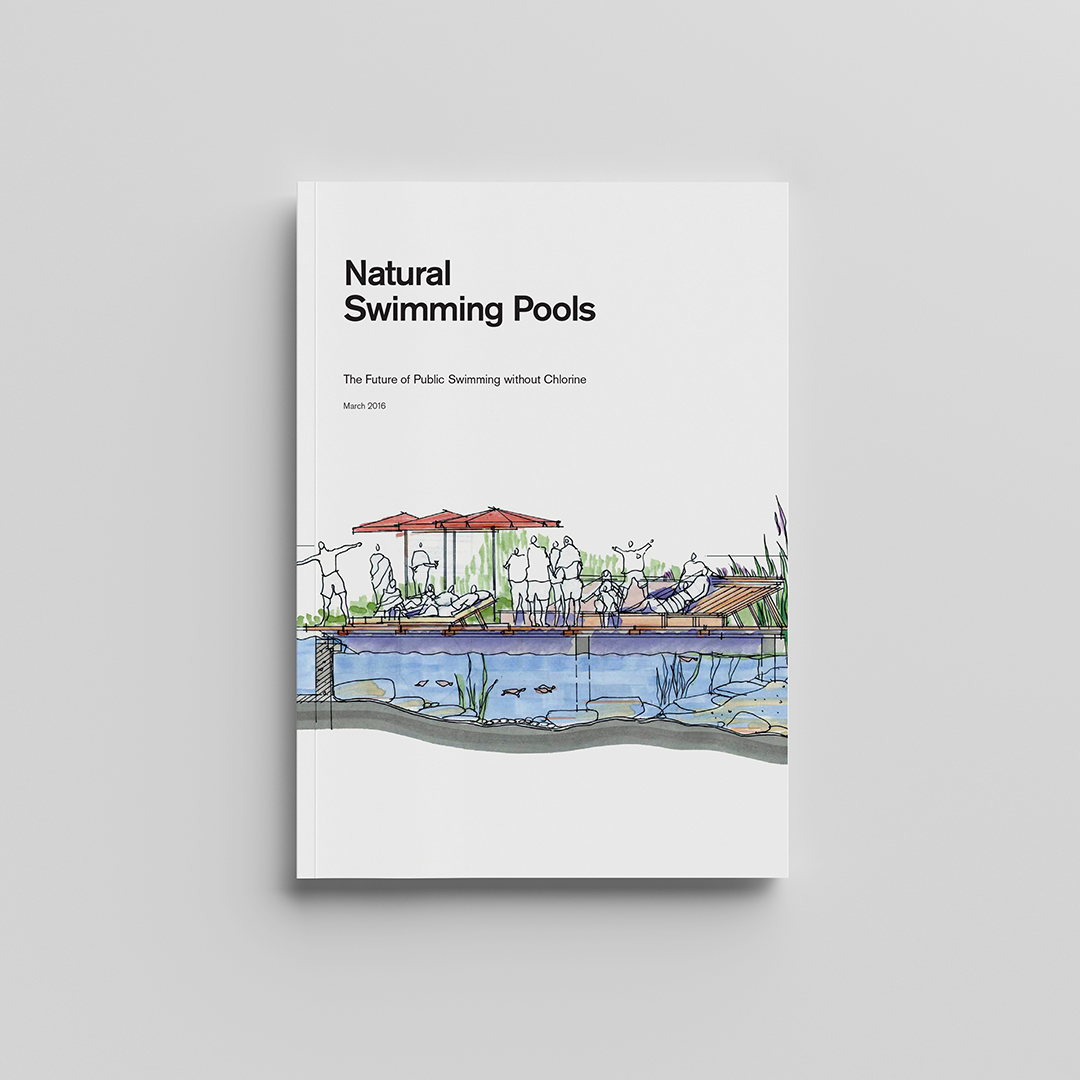 Cover of the hcma report, Natural Swimming Pools, The Future of Public Swimming without Chlorine.