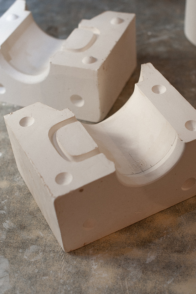 A slip cast mould of the hcma mug made by Russell Hackney.