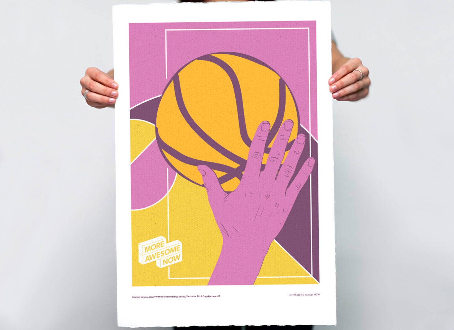 Alley-Oop illustration of a basketball.