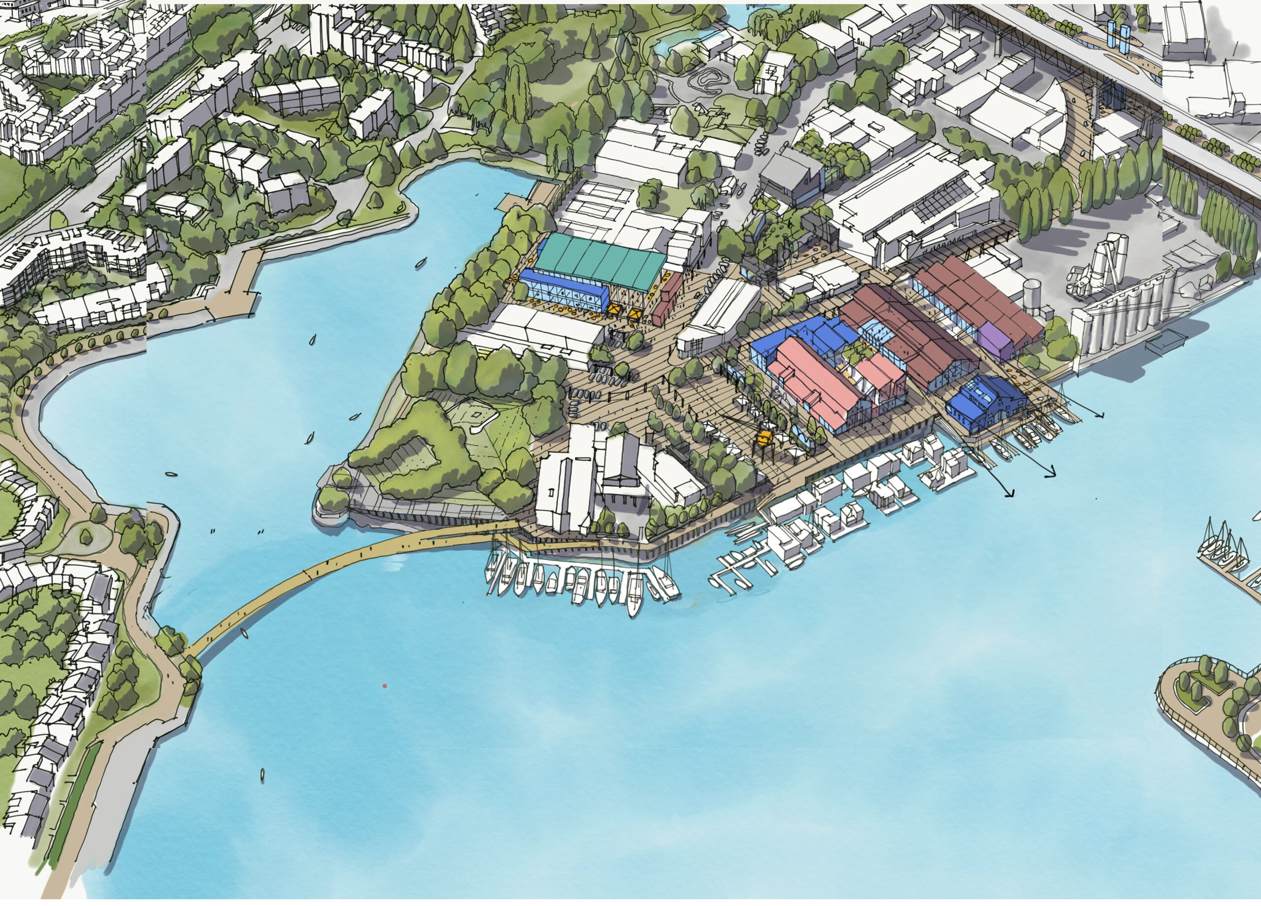 Granville Island Sketch from above.