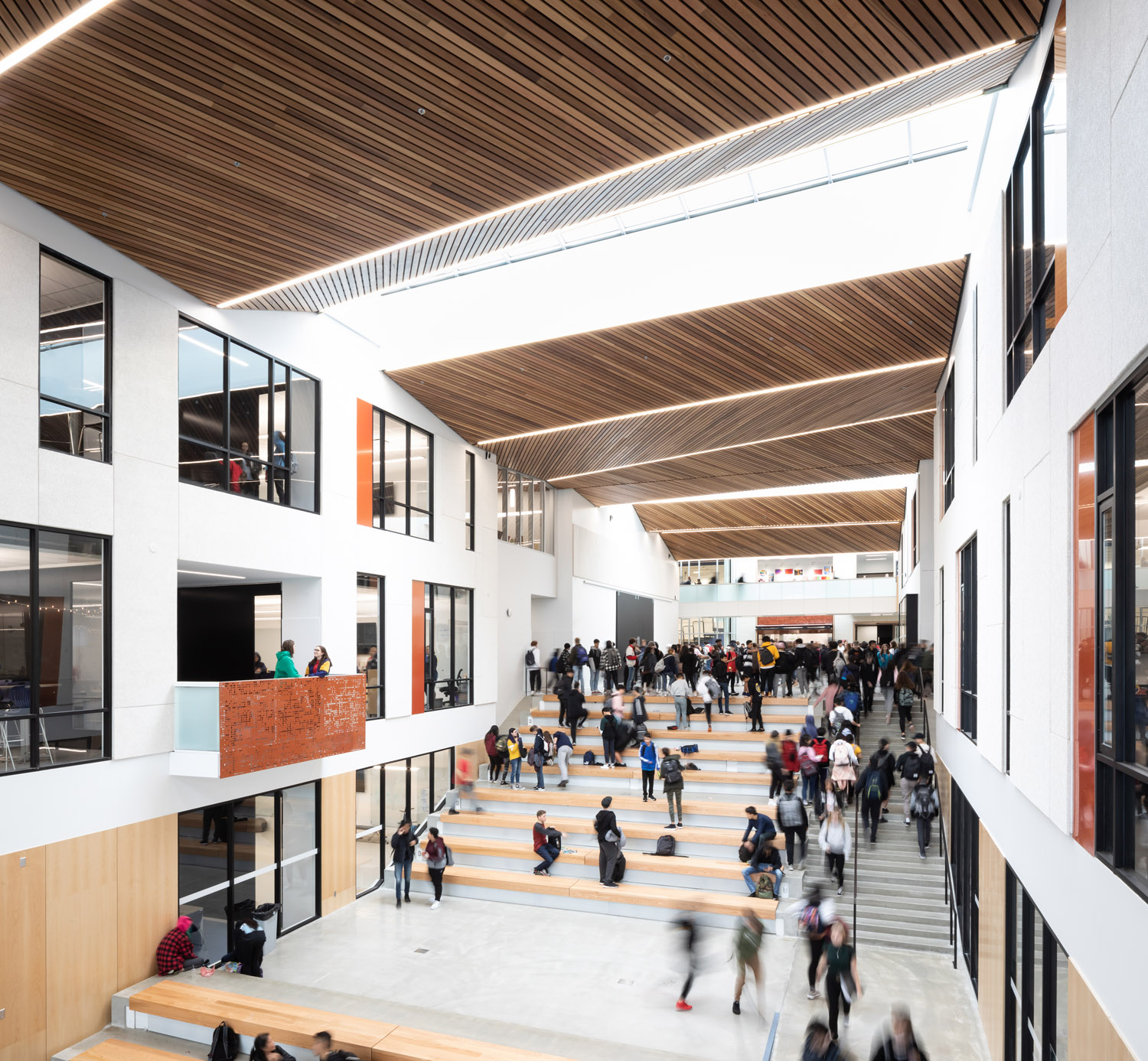 Inner atrium of RE Mountain Secondary