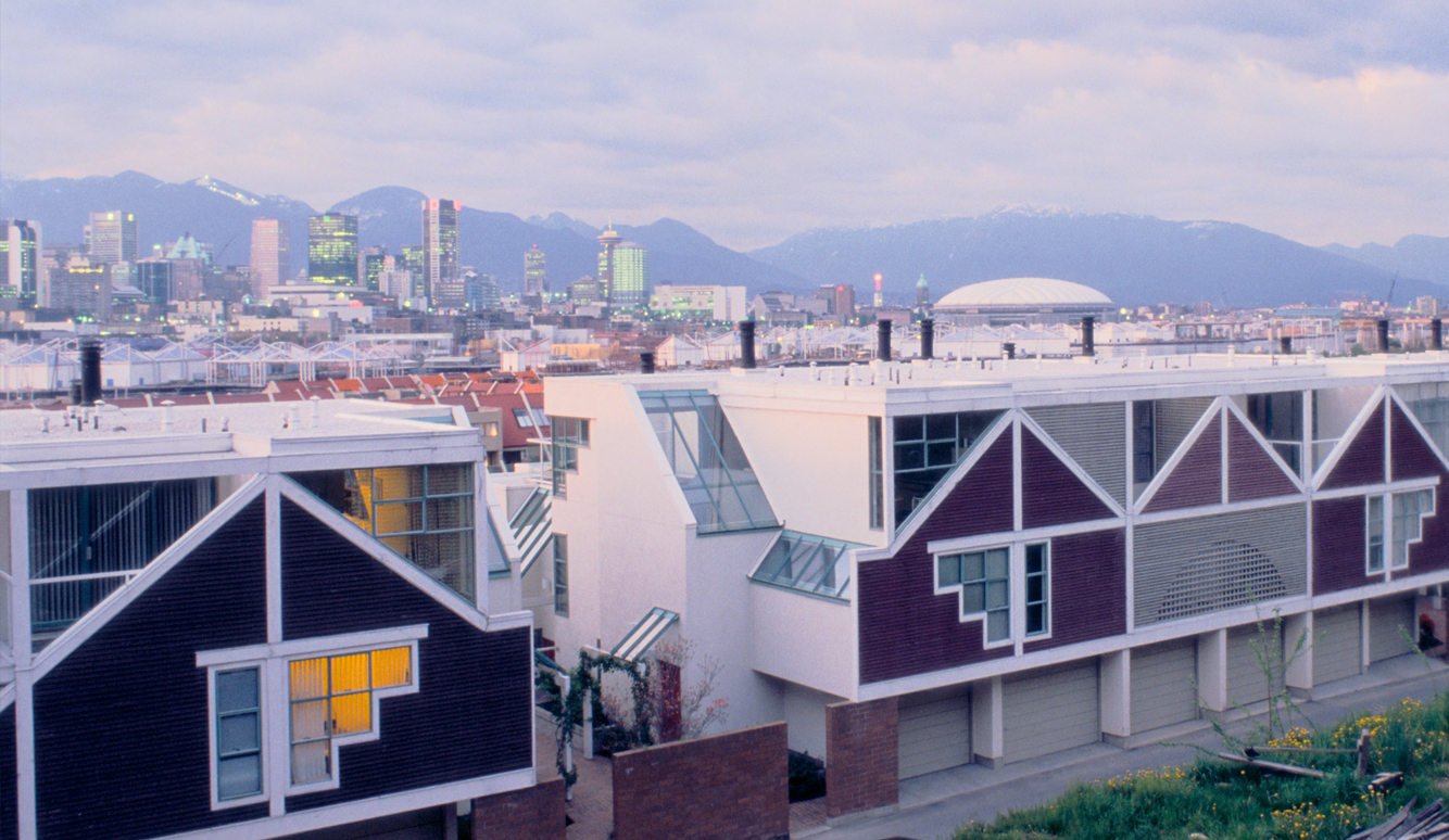 A view of the Sixth Estate with Vancouver and the mountains in the distance.